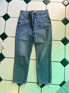 Madewell Cropped Straight-Leg Jeans in Blue Wash